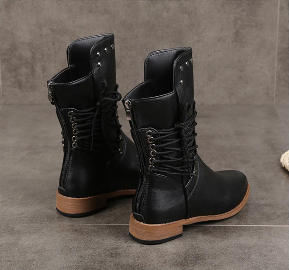 Martin Boots Rivet Plus Size Ladies Boots