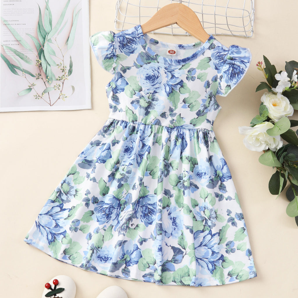Flounced Sleeve Dress Girl  Dress