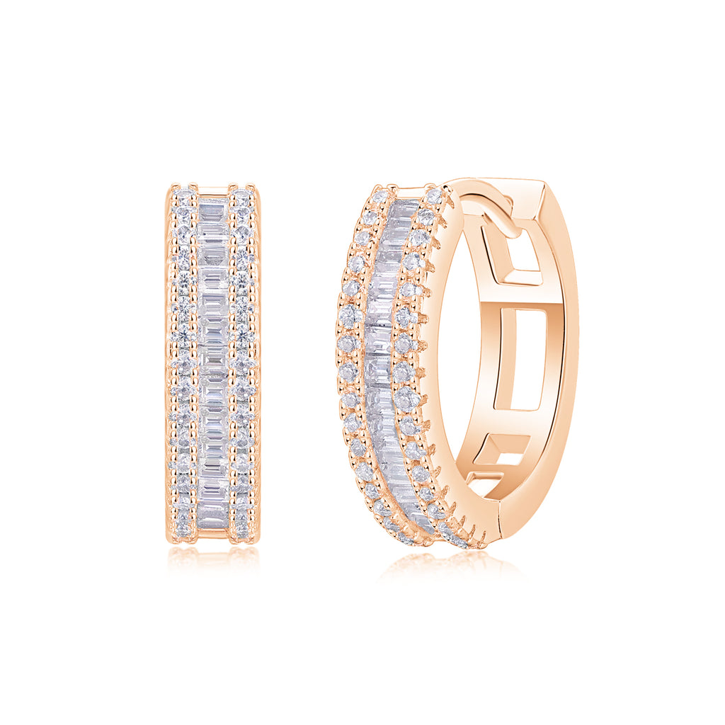 Weaving Light - Earrings Set With Top-quality Moissanite S925 Silver And Platinum-plated Stud Earrings, A Fashionable And Trendy Accessory, Can Be Detected In Gold Rose Gold With A Diamond Pen