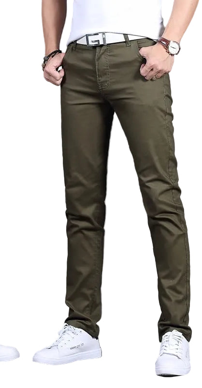 Men's Mid-Rise Straight Casual Pants