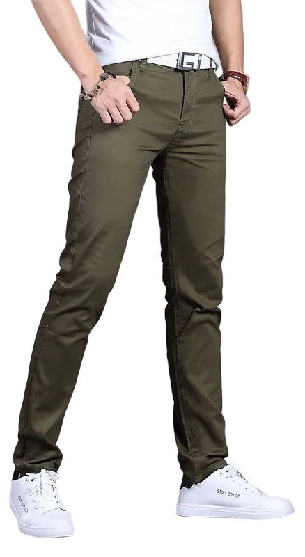 Men's Mid-Rise Straight Casual Pants