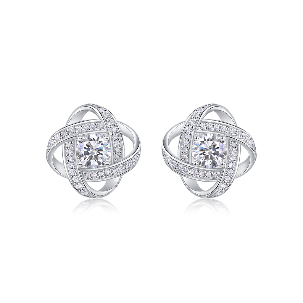 Hope Beam - Earrings Set With 0.5-carat Top-quality Moissanite S925 Silver And Platinum-plated Stud Earrings, A Fashionable And Trendy Accessory, Can Be Tested With A Diamond Pen
