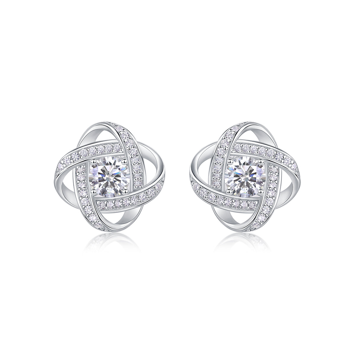 Hope Beam - Earrings Set With 0.5-carat Top-quality Moissanite S925 Silver And Platinum-plated Stud Earrings, A Fashionable And Trendy Accessory, Can Be Tested With A Diamond Pen