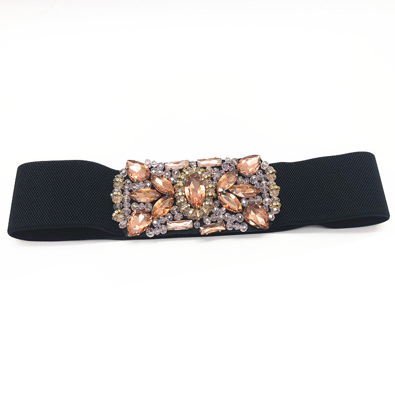 Diamond Ring Crystal Rhinestone Belt