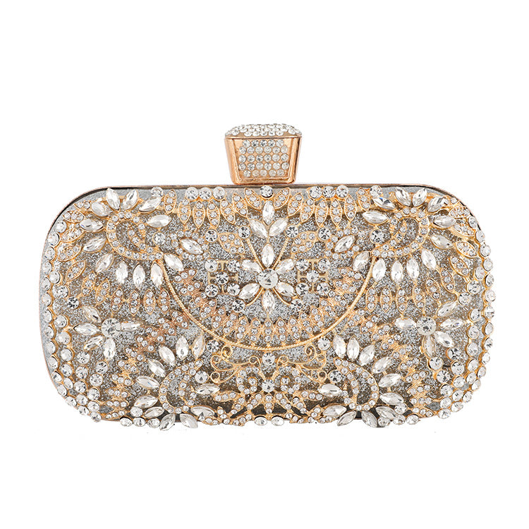 Diamond-studded Ladies Hand-made Full Diamond Portable Banquet Bag