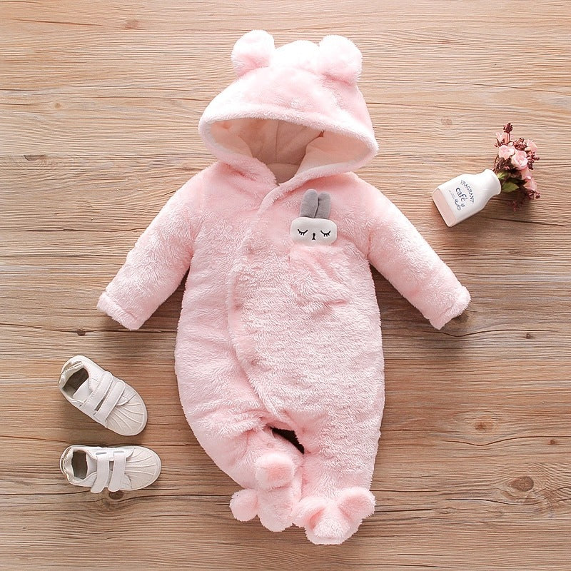 Baby One-piece Thick Cotton Velvet Suit