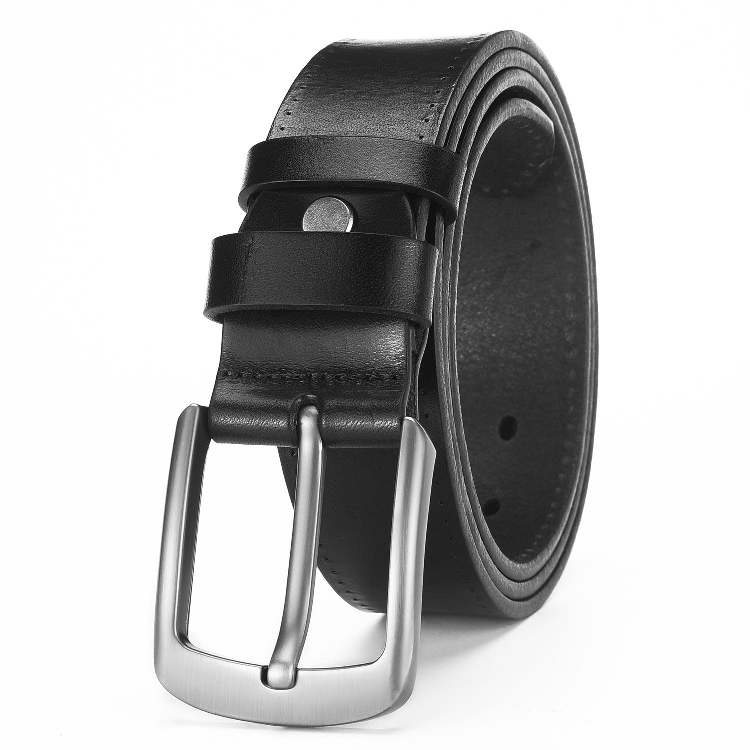 Men's Alloy Pin Buckle Casual First Layer Cowhide Belt