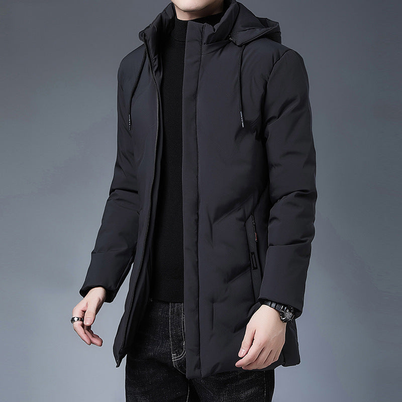 Casual Thickening Mid-length Hooded