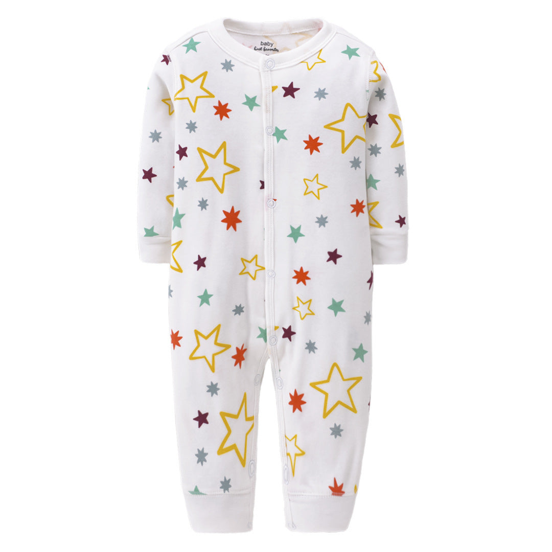 Pure cotton flat foot one-piece baby romper