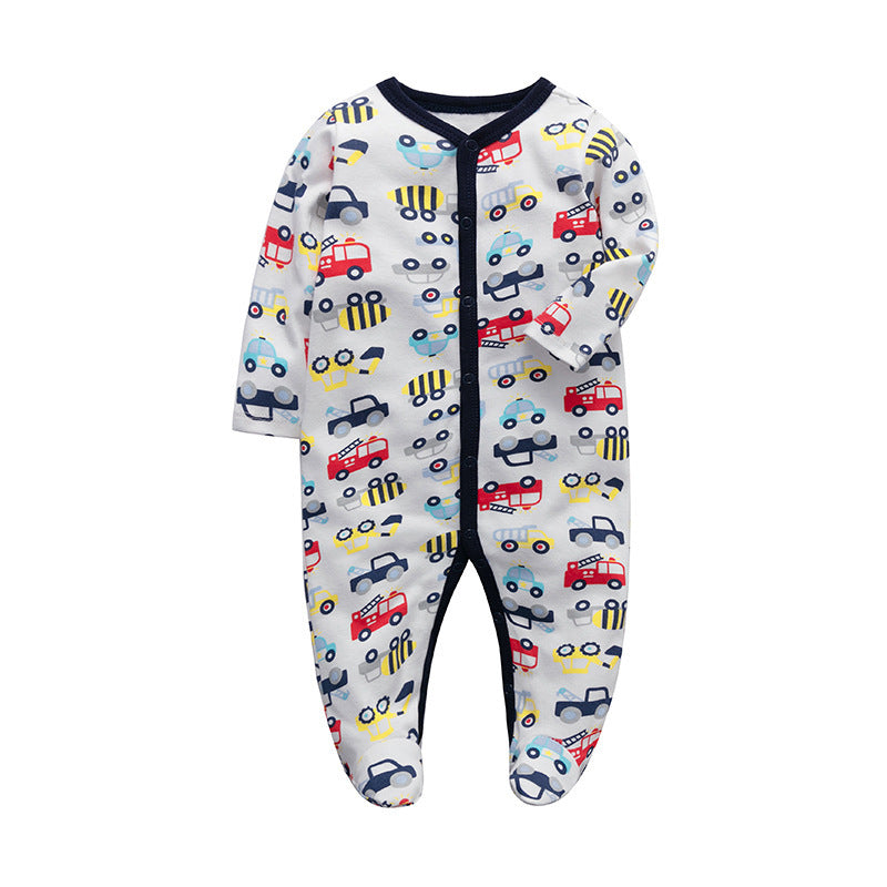 Baby cotton print jumpsuit