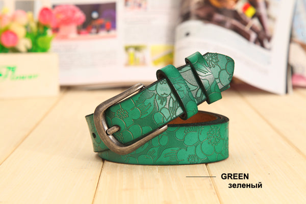 hollow leather belt