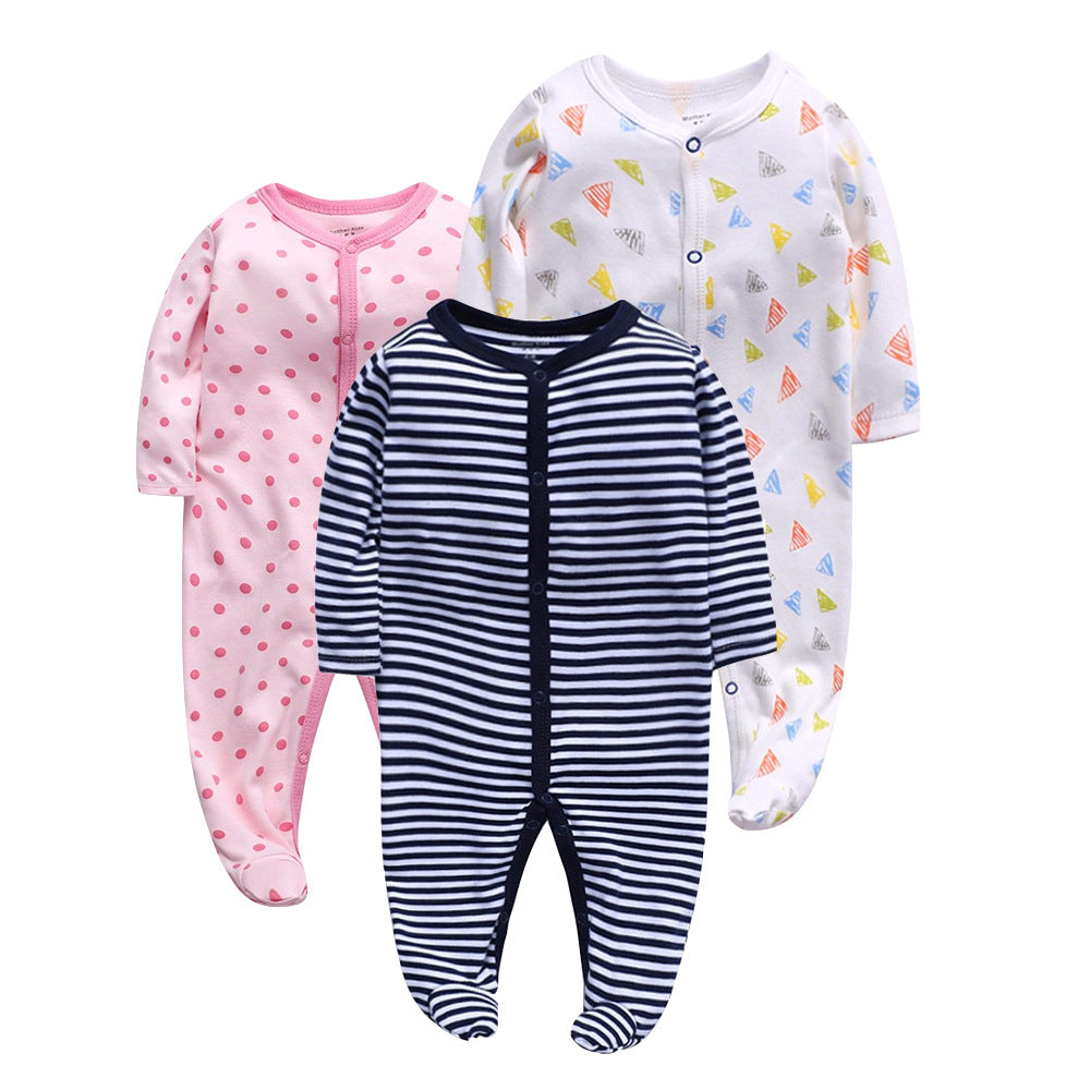 Baby cotton print jumpsuit