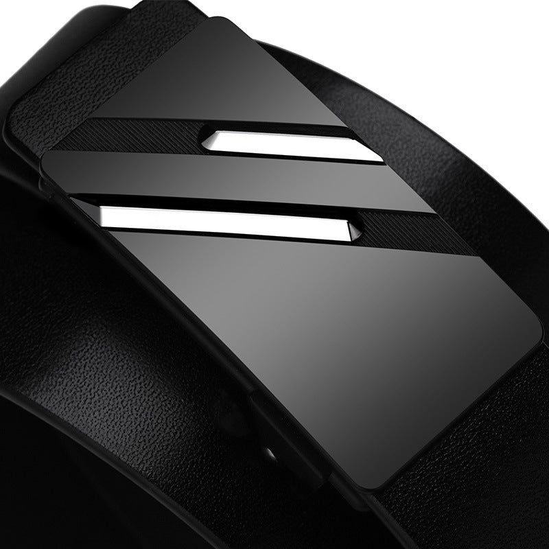 Genuine Leather Toothless Automatic Buckle Cowhide Belt Business Leisure Trend