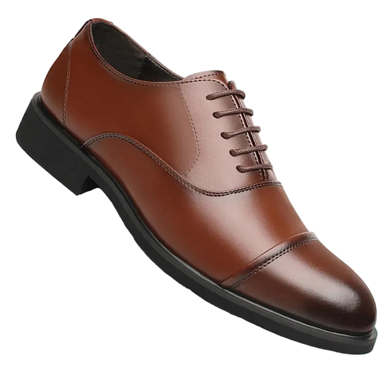 Leather Shoes Men's Height Increasing Insole Pointed Toe Wedding Shoes