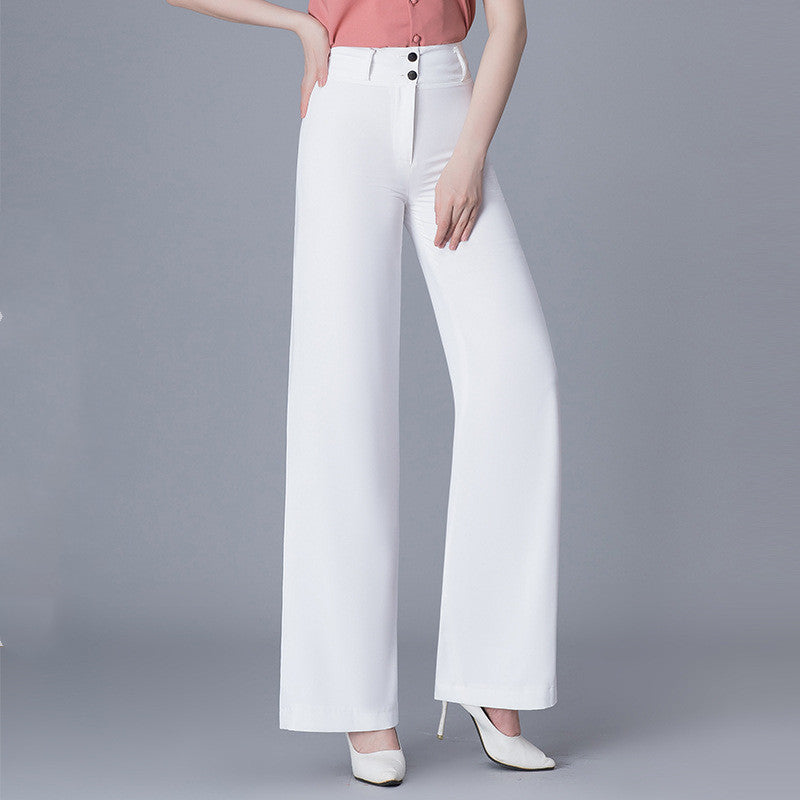 Summer Wear and Spring Wear Super Drape High Waist Straight Pants Big Feet