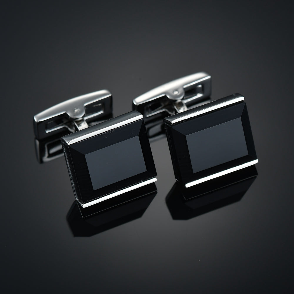 Men's Checkered Diamond Crystal French Shirt Cufflinks