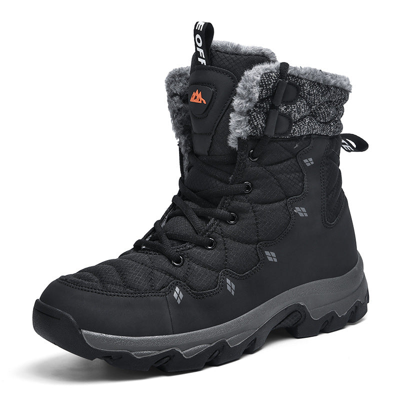 Men's Thick-soled  Fleece-lined High-top Boots