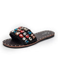 Women's shoes with jewel grape grain