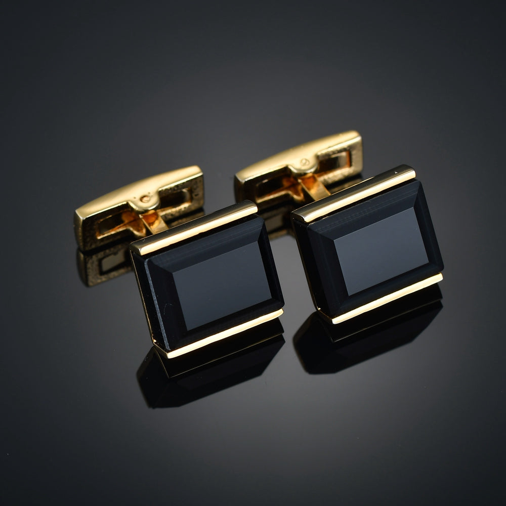 Men's Checkered Diamond Crystal French Shirt Cufflinks