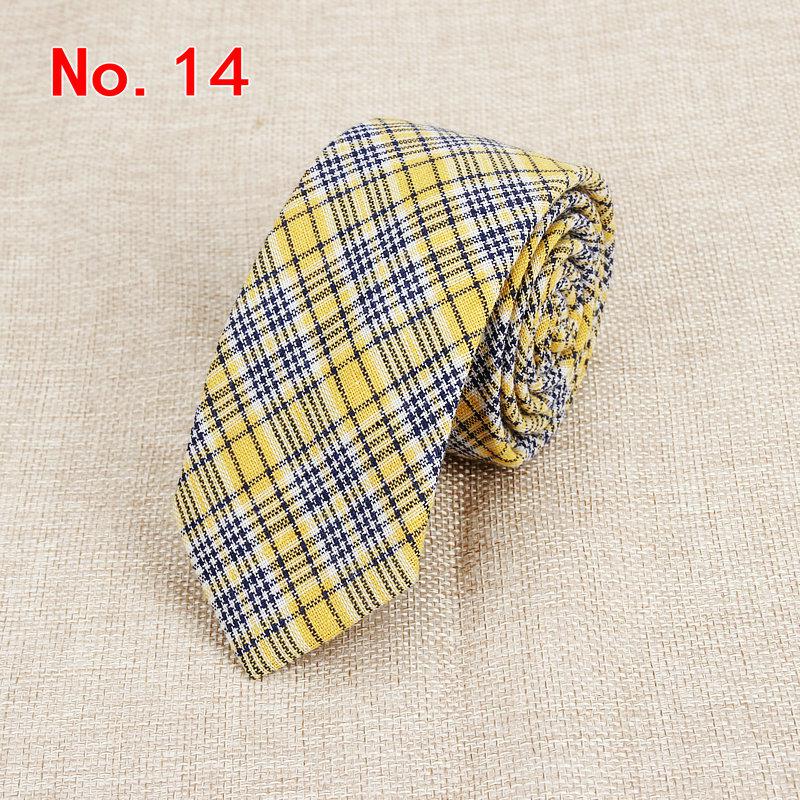 Men's cotton check tie
