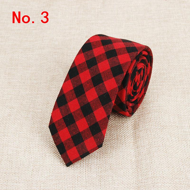 Men's cotton check tie