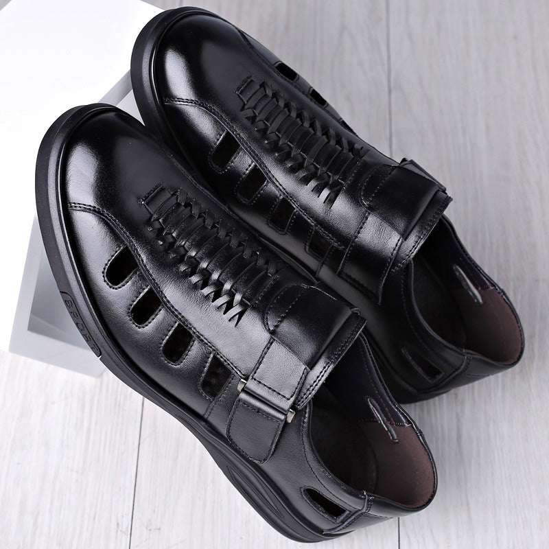 Men’s Cowhide Business Formal Leather Sandals