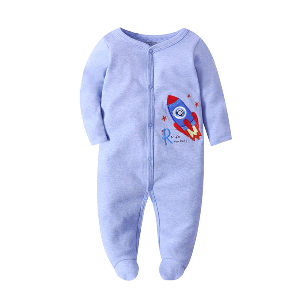 Baby cotton print jumpsuit
