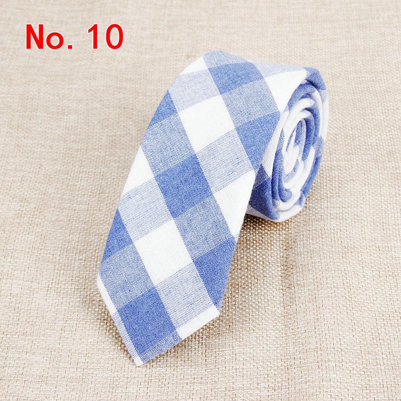 Men's cotton check tie