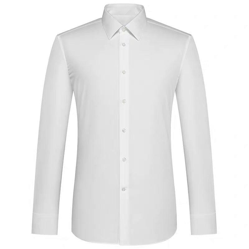 Korean Style Slim-fitting Iron-free Business Clothing White Shirt