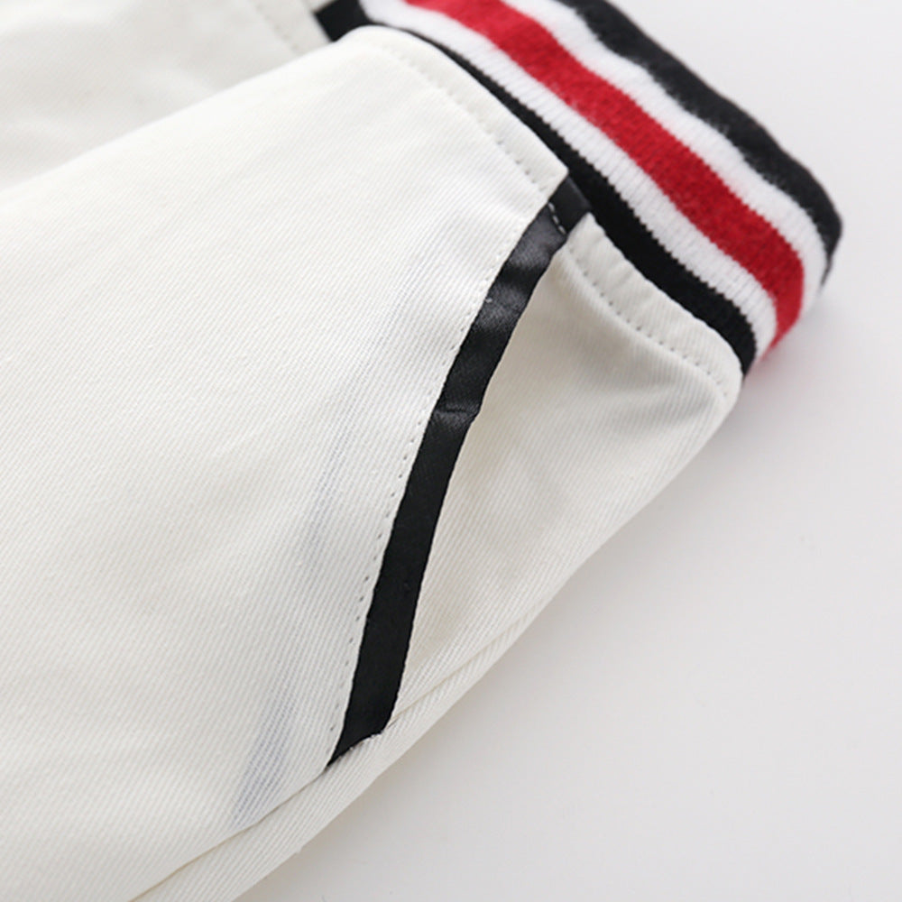 Short sleeve T-shirt white pants  suit