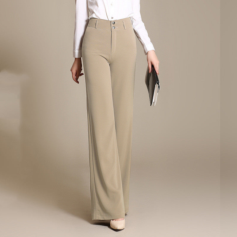 Summer Wear and Spring Wear Super Drape High Waist Straight Pants Big Feet