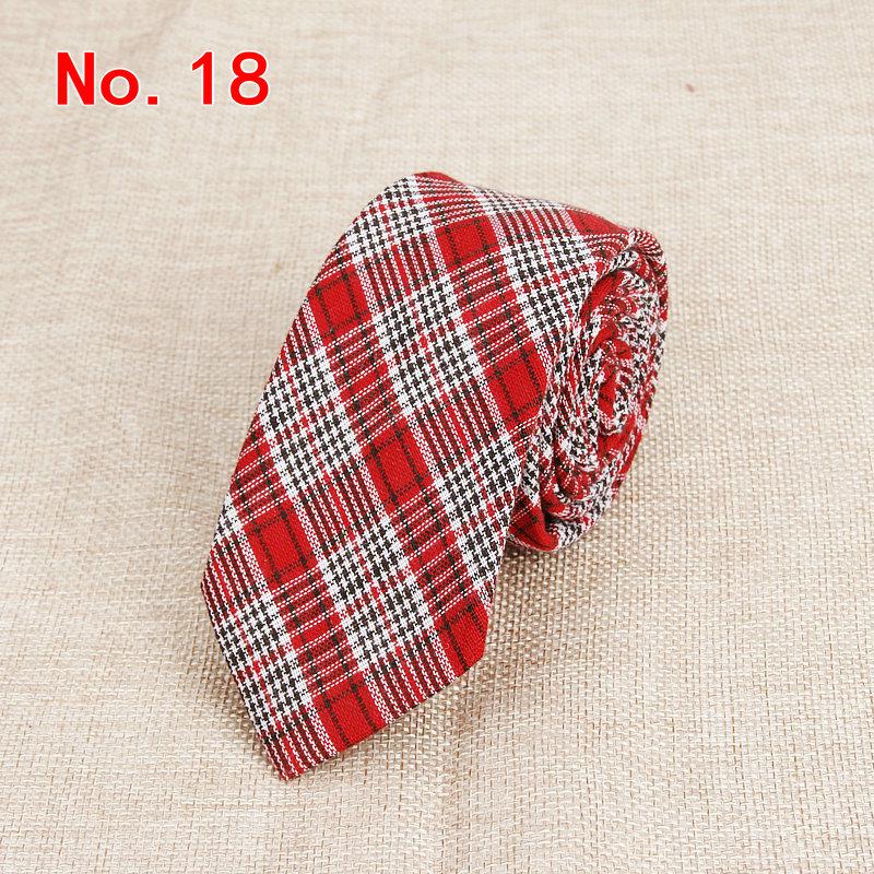 Men's cotton check tie