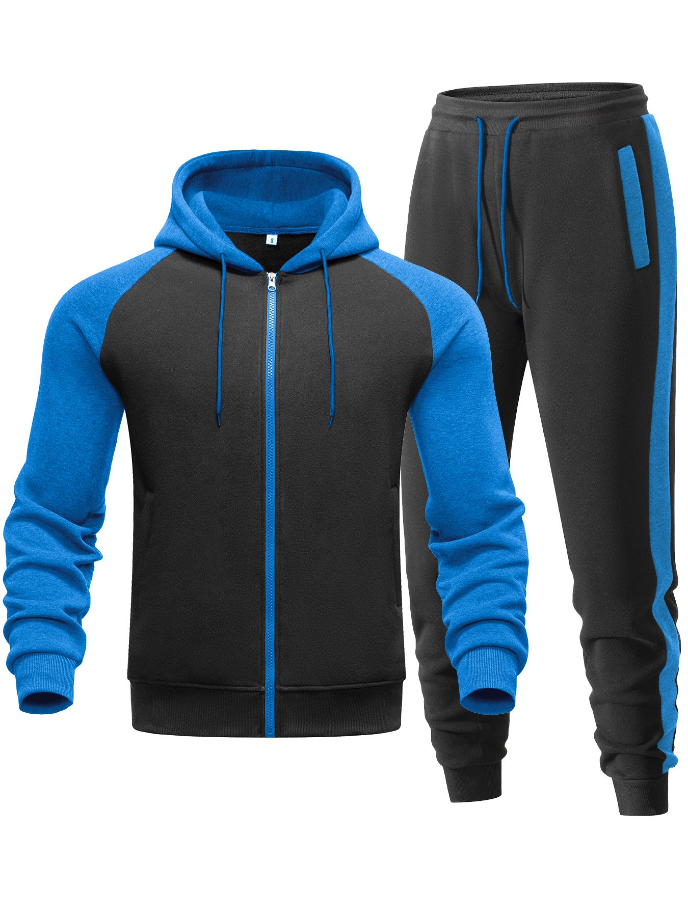 Raglan-sleeve Hooded Sweatshirt Casual Sportswear