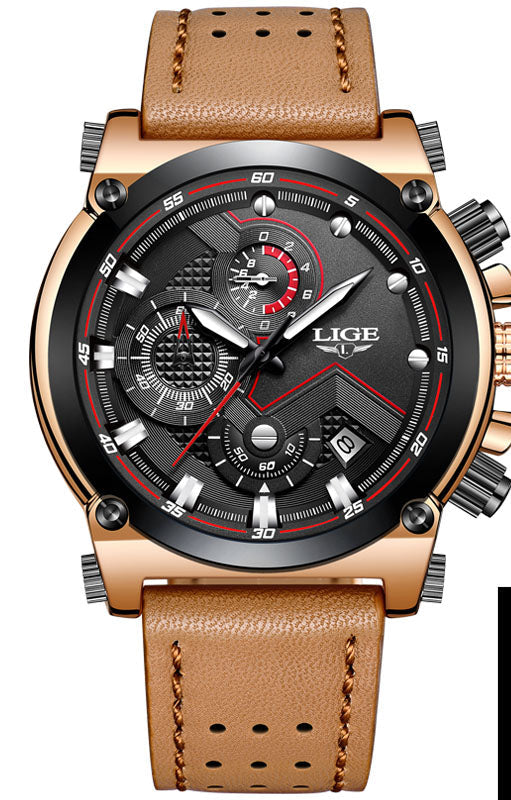 Casual Business Waterproof Belt Watch Men