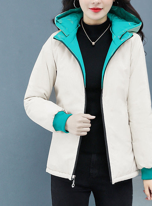 Women's Double-sided Down Cotton-padded Jacket Winter
