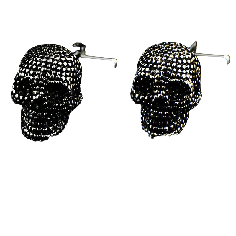 New Skull Head Cufflinks Halloween Ghost Head Cuff Nails French Shirt Cuff Enamel