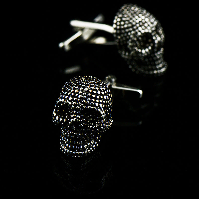 New Skull Head Cufflinks Halloween Ghost Head Cuff Nails French Shirt Cuff Enamel