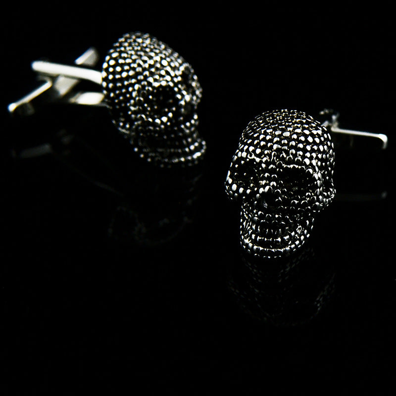 New Skull Head Cufflinks Halloween Ghost Head Cuff Nails French Shirt Cuff Enamel