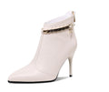 Pointed Back Zipper Stiletto High Heel Women's Boots