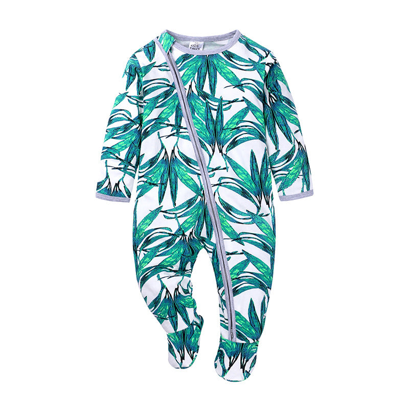 Baby Double Zipper Baby Long Sleeved Climbing Spring Jacket