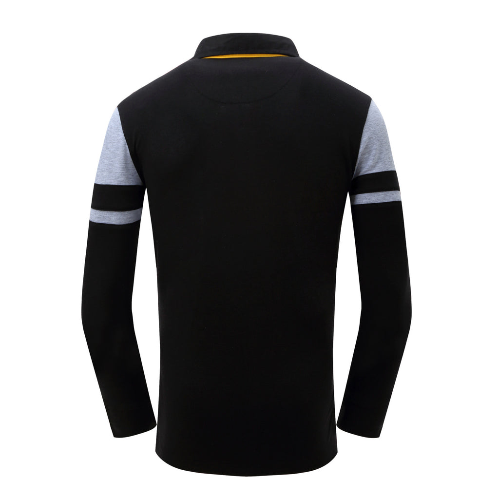 Men's Long-Sleeved POLOS Men's Lapel Shirt