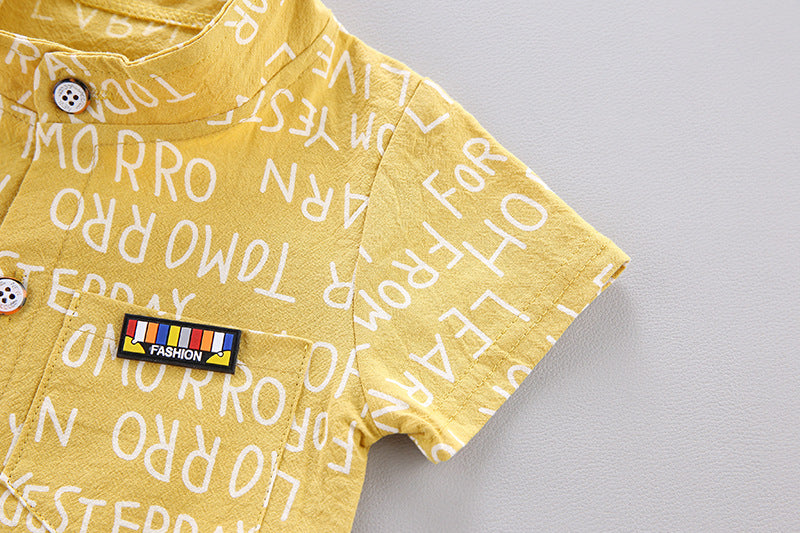 Korean Short-Sleeved Children's Clothing For Boys And Girls
