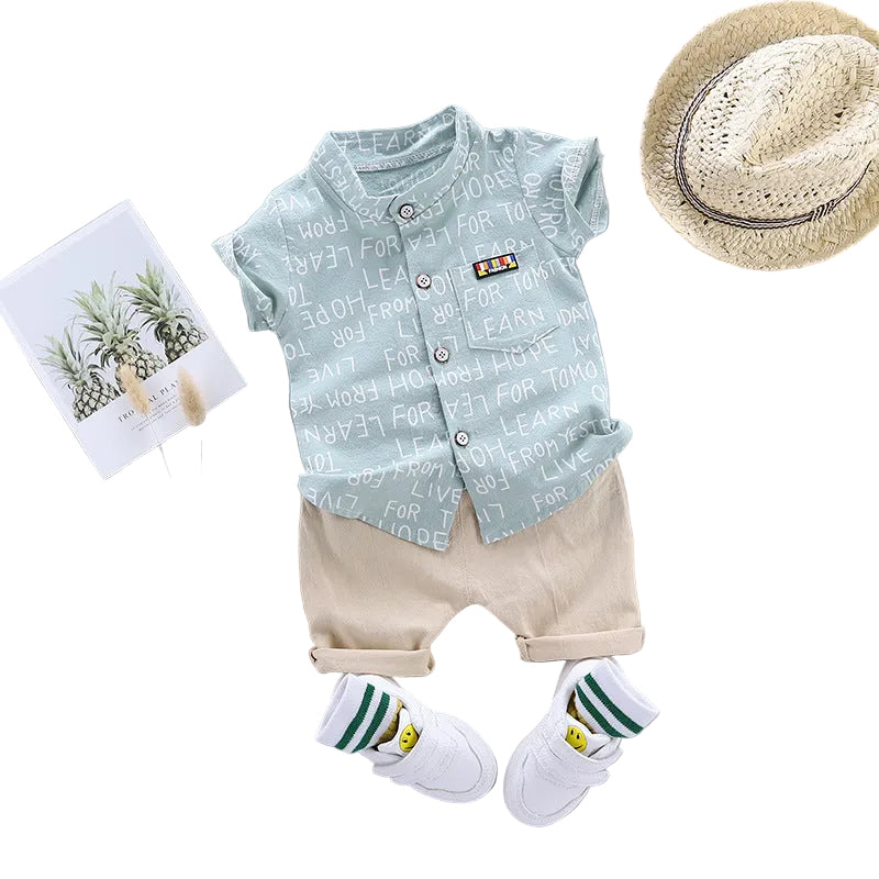 Korean Short-Sleeved Children's Clothing For Boys And Girls
