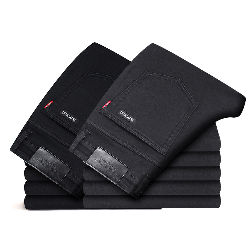 Slim Men's Jeans Mid-rise Plus Size Trousers
