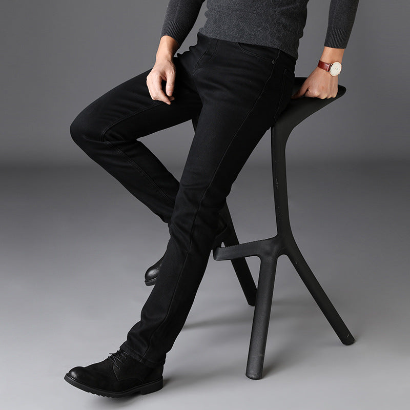 Slim Men's Jeans Mid-rise Plus Size Trousers
