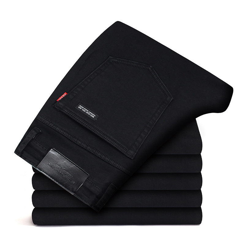 Slim Men's Jeans Mid-rise Plus Size Trousers