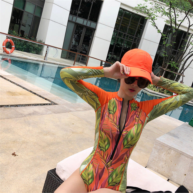 long sleeved swimsuit,