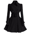 Fashion Slim Long Women's Polyester Fiber  Coat