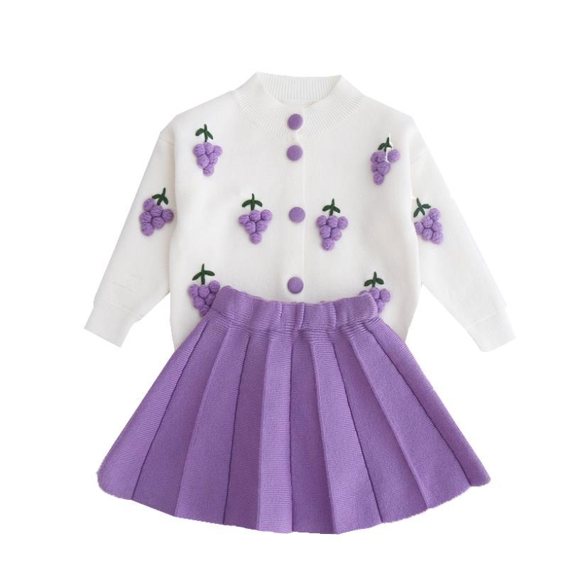 Girls  Sweater Pleated Skirt Two-dress