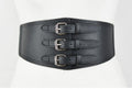 Leather Dress Elastic Girdle  Decorative Down Jacket